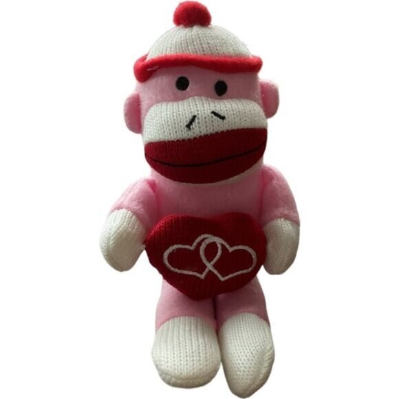 Animal Adventures Valentines Day Love Monkey holding a heart with hearts - Picture 1 of 9